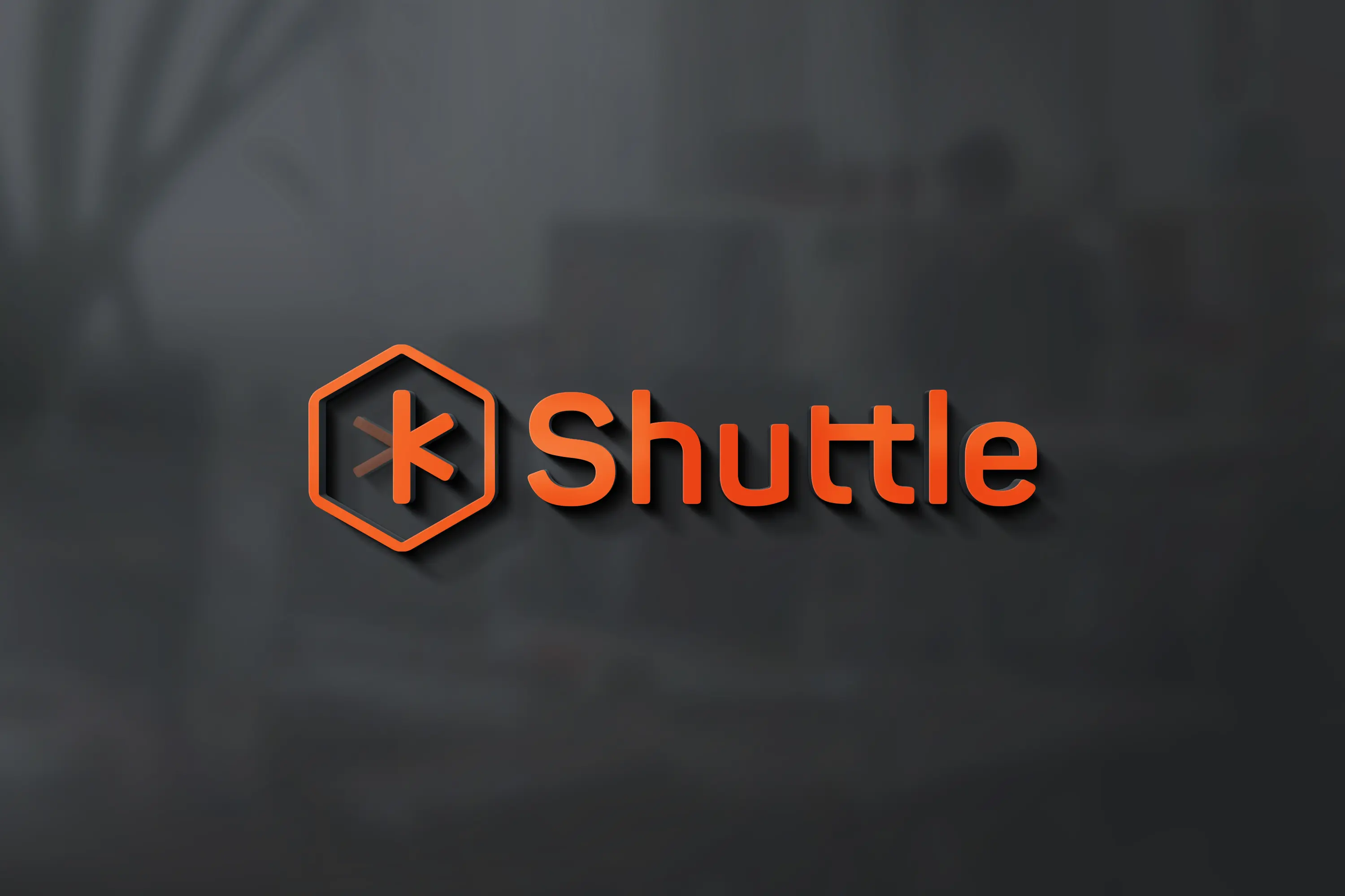 KShuttle — logo 3D sur mur