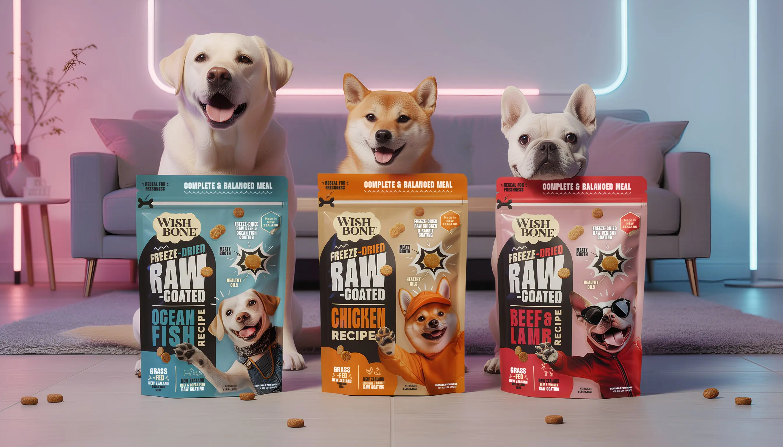 Wishbone — gamme chiens en situation