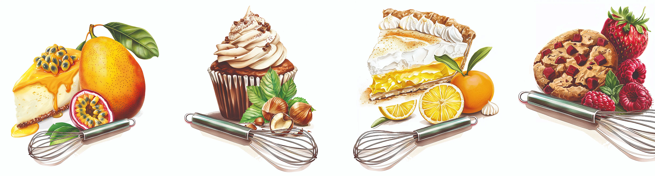 Carrés Futés — illustrations des recettes sucrées