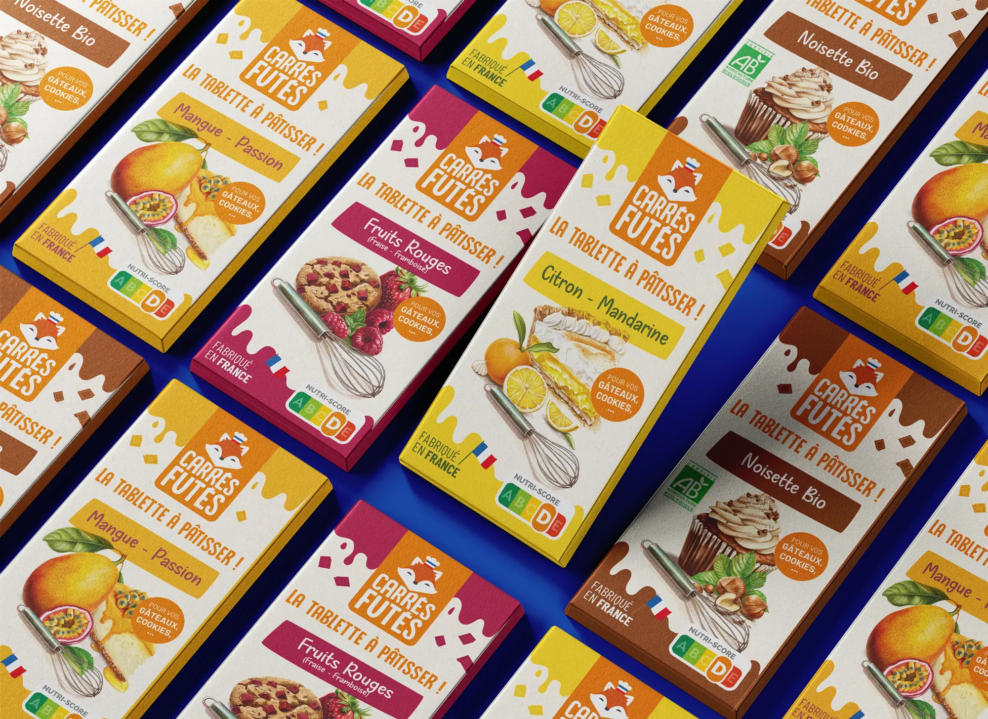 Carrés Futés — gamme de tablettes à pâtisser